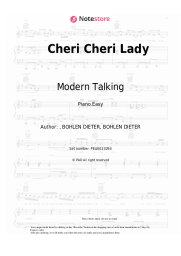 Sheet music, chords Modern Talking - Cheri Cheri Lady
