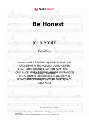 Sheet music, chords Jorja Smith, Burna Boy - Be Honest