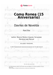 Sheet music, chords Las Chuches, Daviles de Novelda - Como Ronea (15 Aniversario)