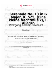 Sheet music, chords Wolfgang Amadeus Mozart - Serenade No. 13 in G Major, K. 525, (Eine kleine Nachtmusik), I. Allegro