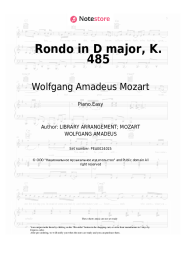 Sheet music, chords Wolfgang Amadeus Mozart - Rondo in D major, K. 485