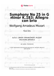 undefined Wolfgang Amadeus Mozart - Symphony No 25 in G minor K.183: Allegro con brio