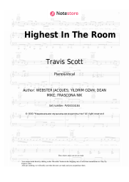 Sheet music, chords Travis Scott - Highest In The Room