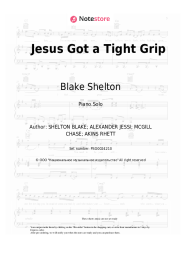 Sheet music, chords Blake Shelton - Jesus Got a Tight Grip