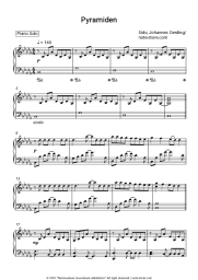 Sheet music, chords Sido, Johannes Oerding - Pyramiden