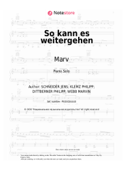 Sheet music, chords Philipp Dittberner, Marv - So kann es weitergehen