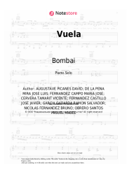 Sheet music, chords Bombai - Vuela