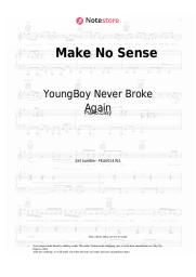 Sheet music, chords YoungBoy Never Broke Again - Make No Sense