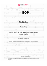 Sheet music, chords DaBaby - BOP