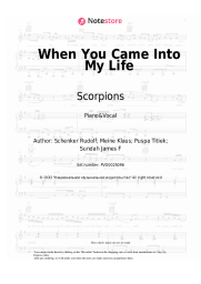 Sheet music, chords Scorpions - When You Came Into My Life