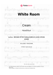 Sheet music, chords Cream - White Room