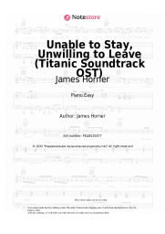 Sheet music, chords James Horner - Unable to Stay, Unwilling to Leave (Titanic Soundtrack OST)