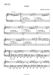 Sheet music, chords Irakli, Lika Star - Luna