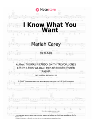 Sheet music, chords Busta Rhymes, Mariah Carey - I Know What You Want