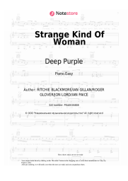 Sheet music, chords Deep Purple - Strange Kind Of Woman