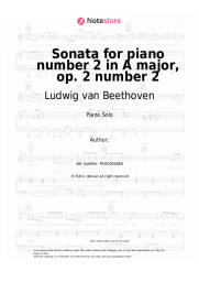 undefined Ludwig van Beethoven - Sonata for piano number 2 in A major, op. 2 number 2