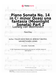 Sheet music, chords Ludwig van Beethoven - Piano Sonata No. 14 in C♯ minor Quasi una fantasia (Moonlight Sonata) Part 1