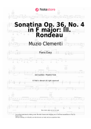 Sheet music, chords Muzio Clementi - Sonatina Op. 36, No. 4 in F major: lll. Rondeau