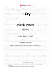 Sheet music, chords Mandy Moore - Cry