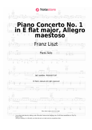 Sheet music, chords Franz Liszt  - Piano Concerto No. 1 in E flat major, Allegro maestoso