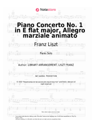 Sheet music, chords Franz Liszt  - Piano Concerto No. 1 in E flat major, Allegro marziale animato