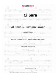 Sheet music, chords Al Bano & Romina Power - Ci Sara