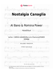 Sheet music, chords Al Bano & Romina Power - Nostalgia Canaglia