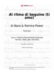 Sheet music, chords Al Bano & Romina Power - Al ritmo di beguine (ti amo)