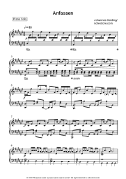 Sheet music, chords Johannes Oerding - Anfassen