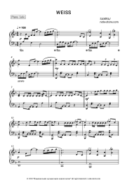 Sheet music, chords Samra - Weiss
