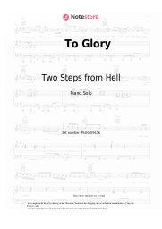 Sheet music, chords Two Steps from Hell - To Glory