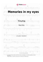 undefined Yiruma - Memories in my eyes