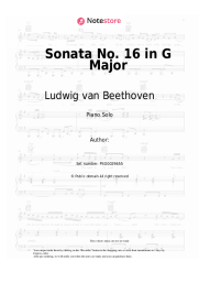 Sheet music, chords Ludwig van Beethoven - Sonata No. 16 in G Major, Op. 31, No. 1