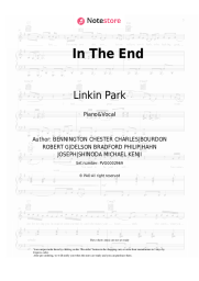 Sheet music, chords Linkin Park - In The End