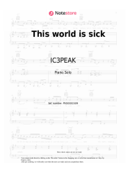 Sheet music, chords IC3PEAK - This world is sick