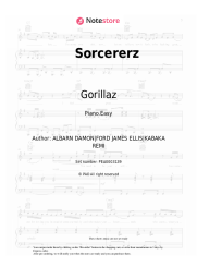 Sheet music, chords Gorillaz - Sorcererz