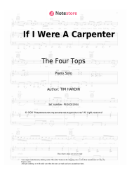 Sheet music, chords The Four Tops - If I Were A Carpenter