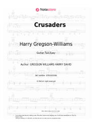 Sheet music, chords Harry Gregson-Williams - Crusaders