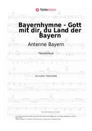 Sheet music, chords Antenne Bayern - Bayernhymne - Gott mit dir, du Land der Bayern