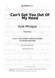 Sheet music, chords Kylie Minogue - Can't Get You Out Of My Head