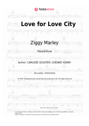 Sheet music, chords Kenny Chesney, Ziggy Marley - Love for Love City