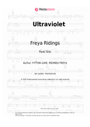 Sheet music, chords Freya Ridings - Ultraviolet