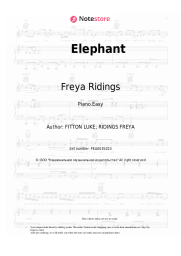 Sheet music, chords Freya Ridings - Elephant