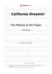 Sheet music, chords The Mamas & the Papas - California Dreamin'