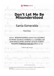 Sheet music, chords Santa Esmeralda - Don’t Let Me Be Misunderstood