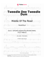 Sheet music, chords Middle Of The Road - Tweedle Dee Tweedle Dum