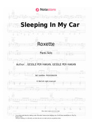 Sheet music, chords Roxette - Sleeping In My Car