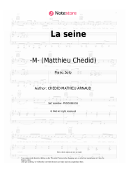 Sheet music, chords Vanessa Paradis, -M- (Matthieu Chedid) - La seine