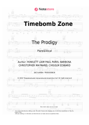Sheet music, chords The Prodigy - Timebomb Zone