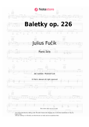 Sheet music, chords Julius Fučík - Baletky op. 226